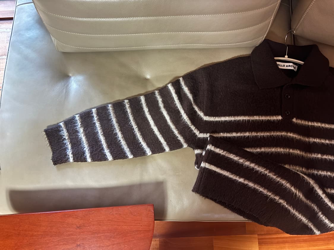 밀로 아카이브 스트라이프 카라 니트 상품이미지4