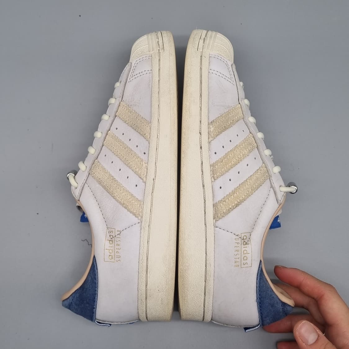 아디다스 슈퍼스타 화이트블루 운동화 220 상품이미지5