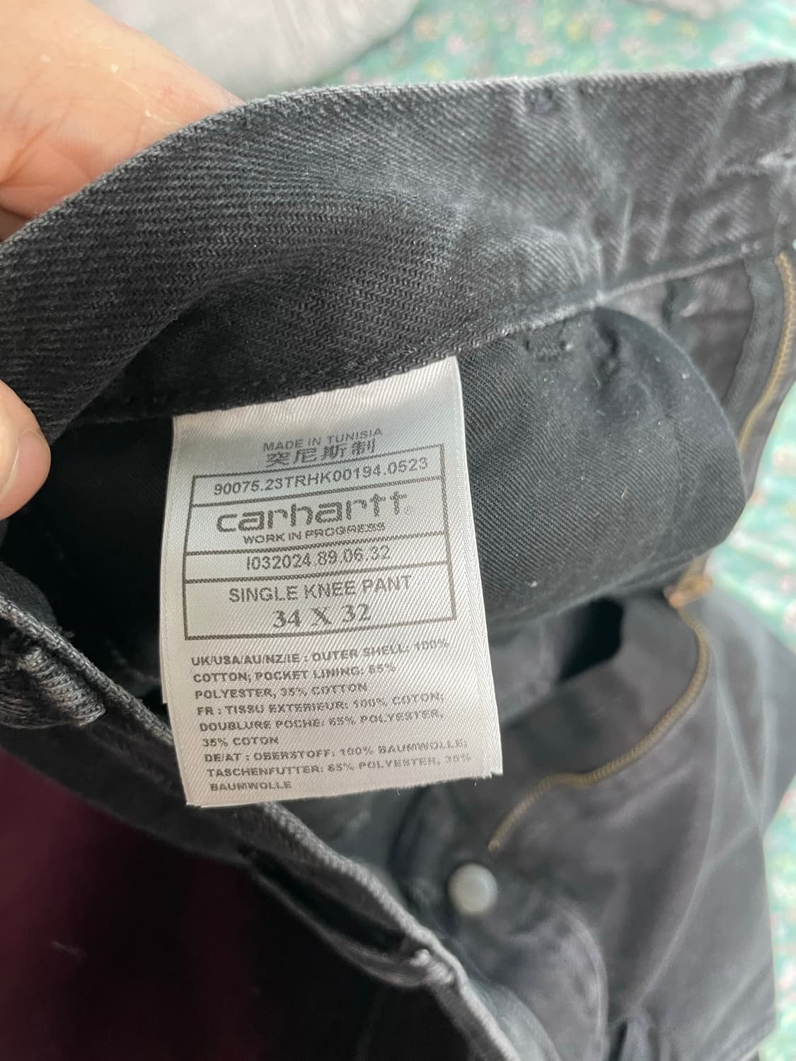 칼하트wip 싱글니 스미스34x32 상품이미지4