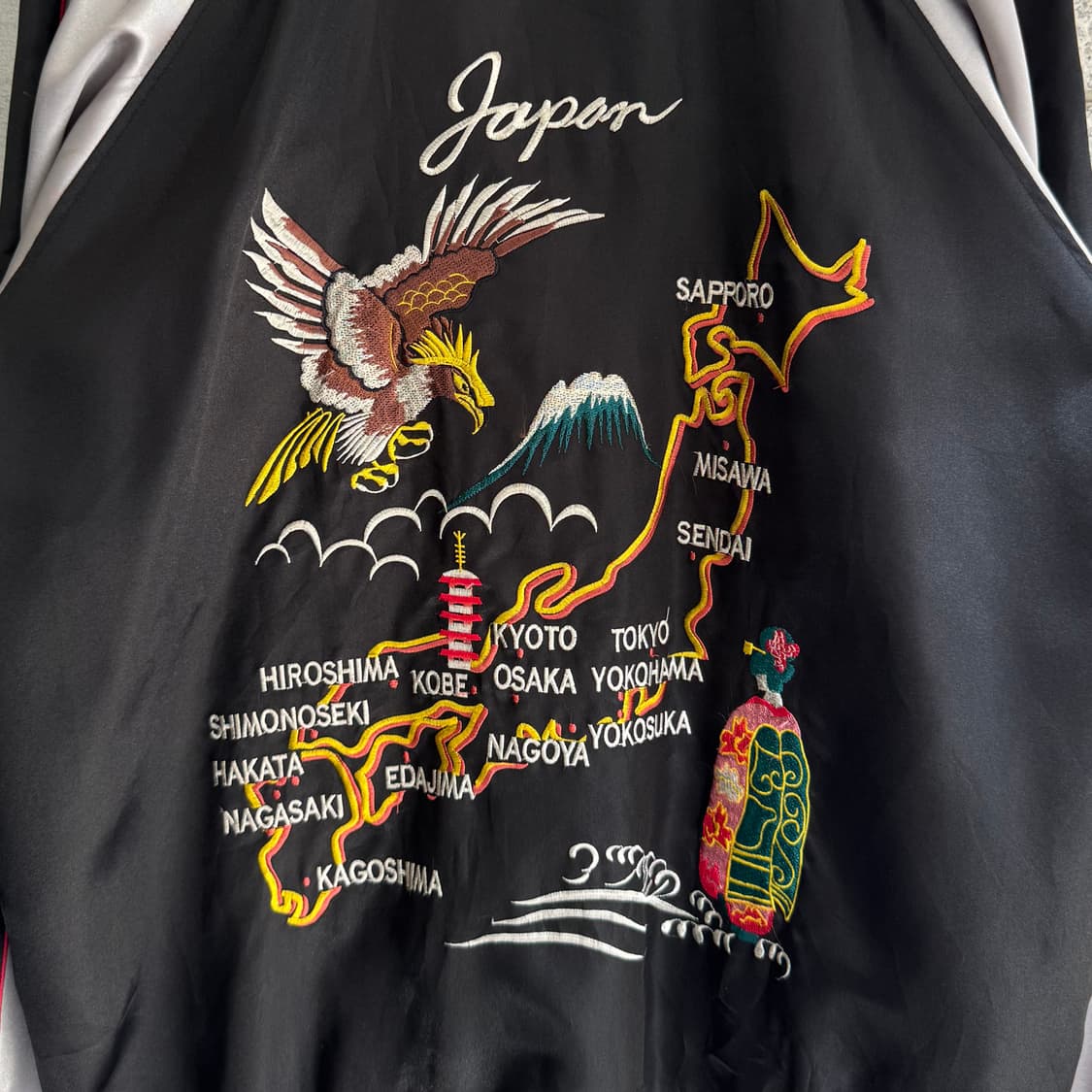 VTG JPN 일본 자수 스카잔 자켓 상품이미지5