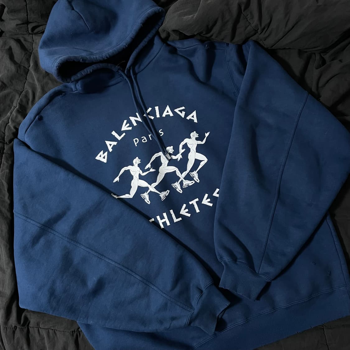 [XS] 발렌시아가 마라톤 후드 네이비 상품이미지4