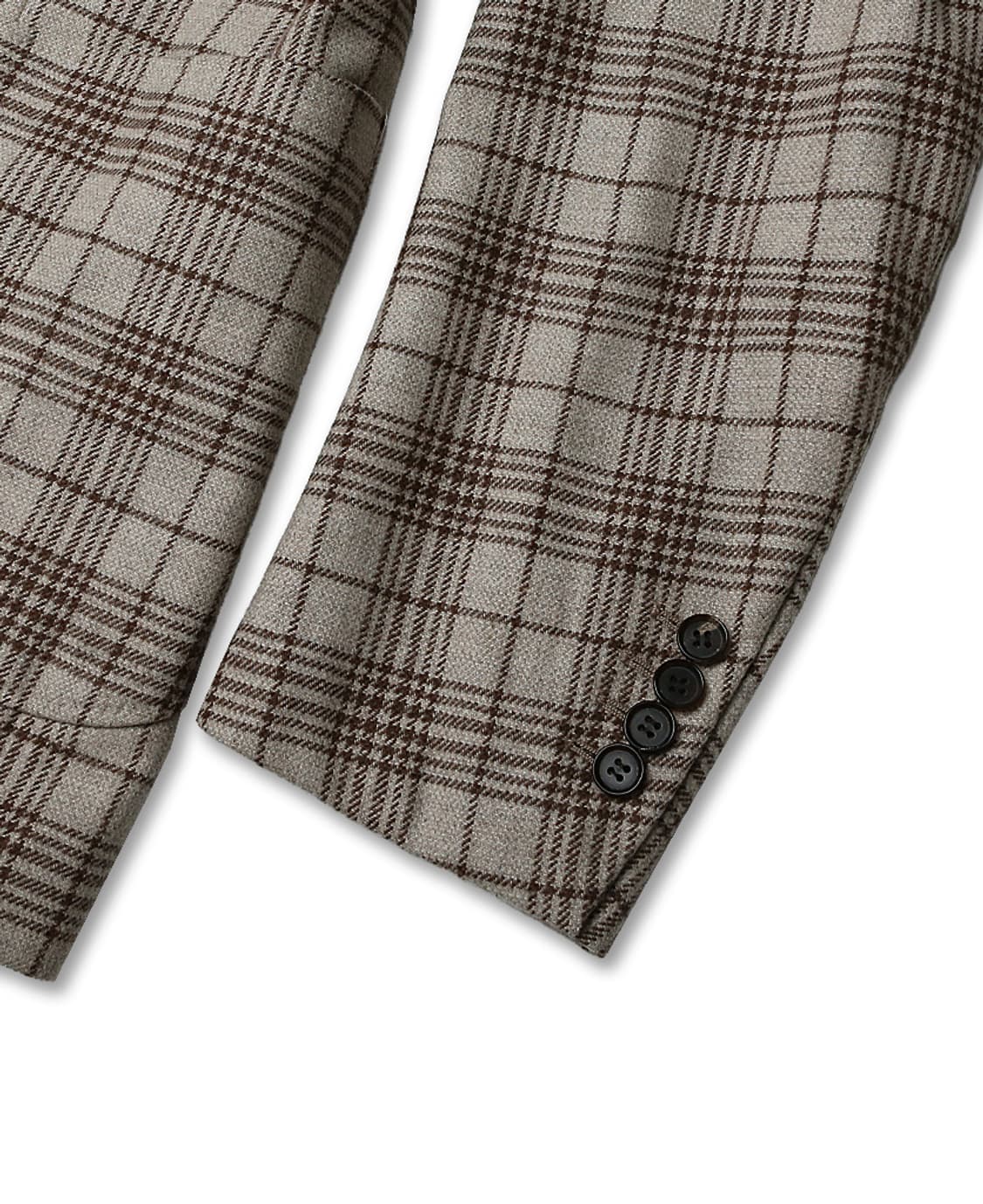 링자켓 [Ring Jacket] 베이지 브라운 체크 댄디 클래식 자켓 상품이미지4