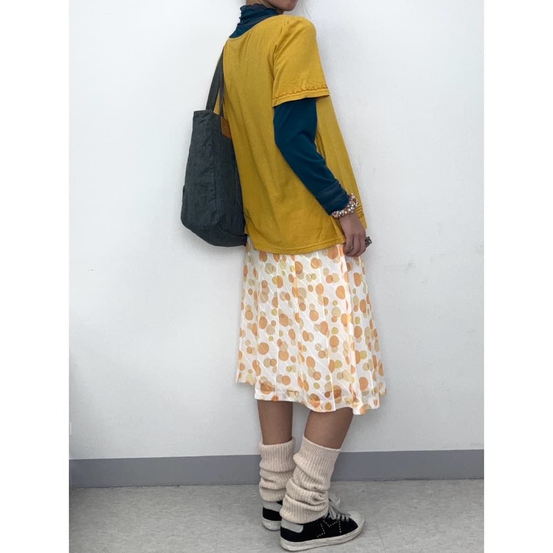 빈티지 청록 레이어드 이너 롱슬리브 상품이미지4