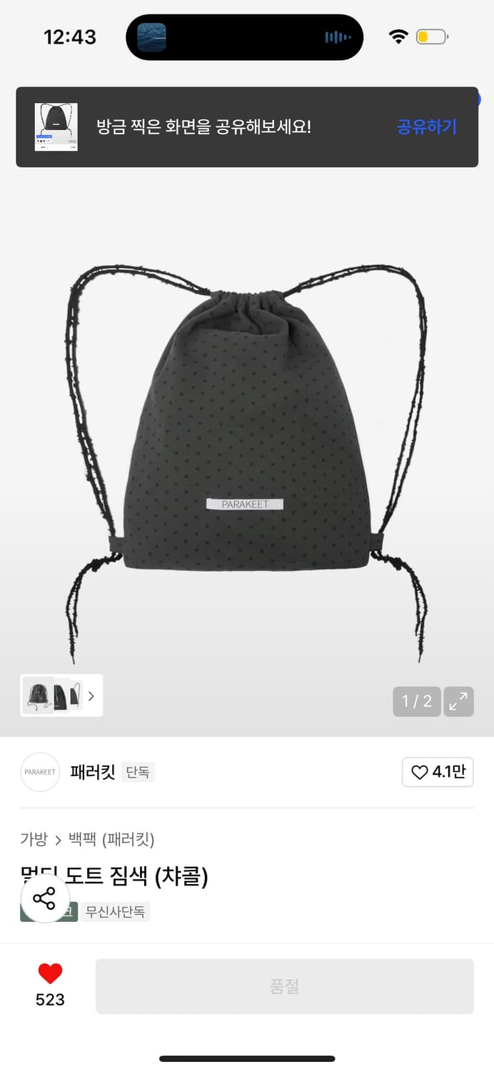 패러킷 도트 짐색 상품이미지1