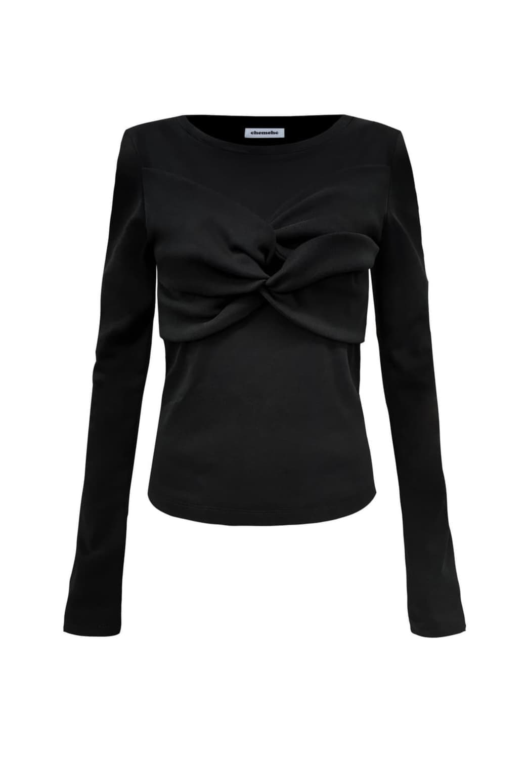 체메씨 Chemehc KNOT LONG SLEEVE TEE 블랙  상품이미지1