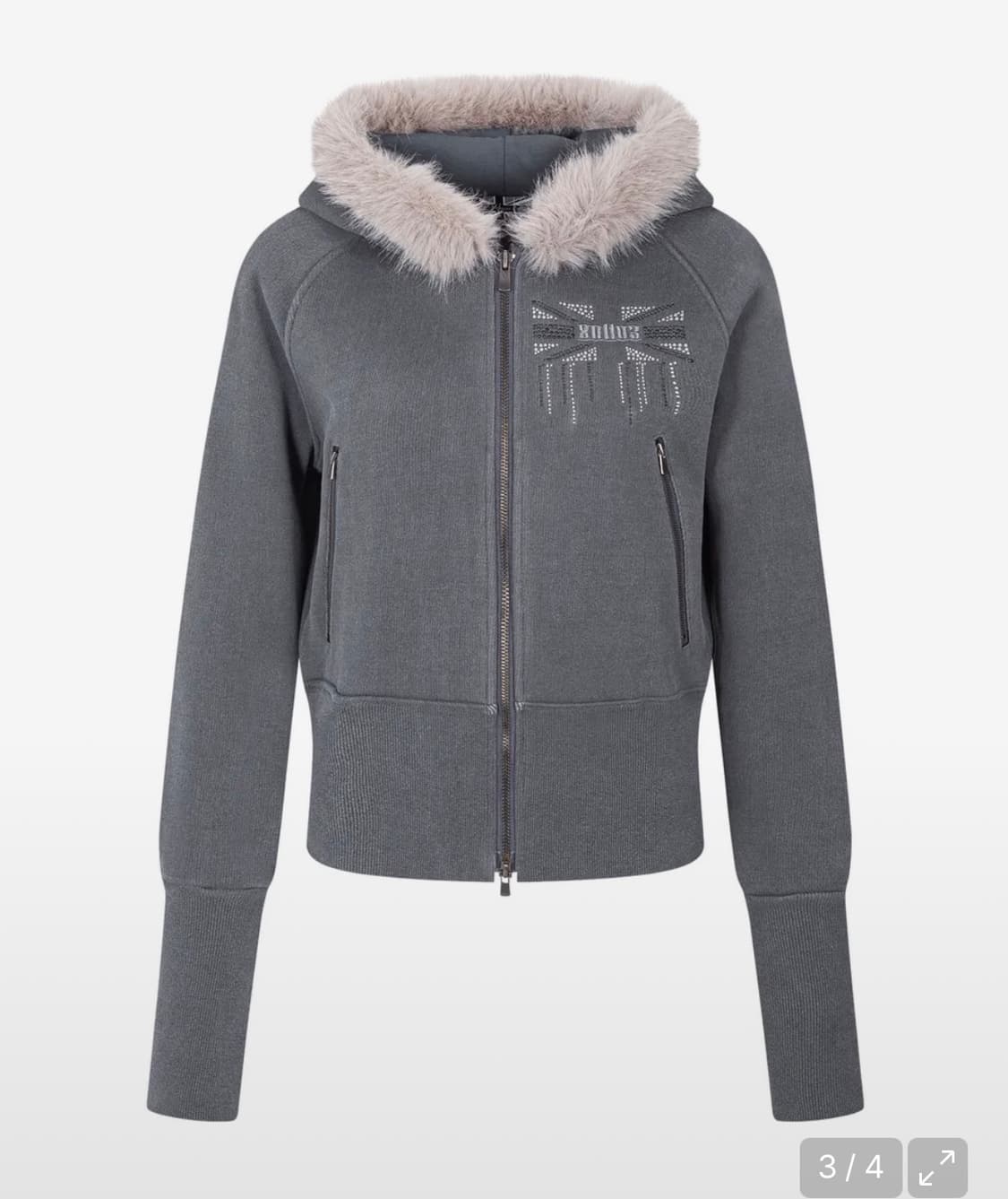 플리즈노팔로우 베키 퍼후드 차콜 상품이미지1