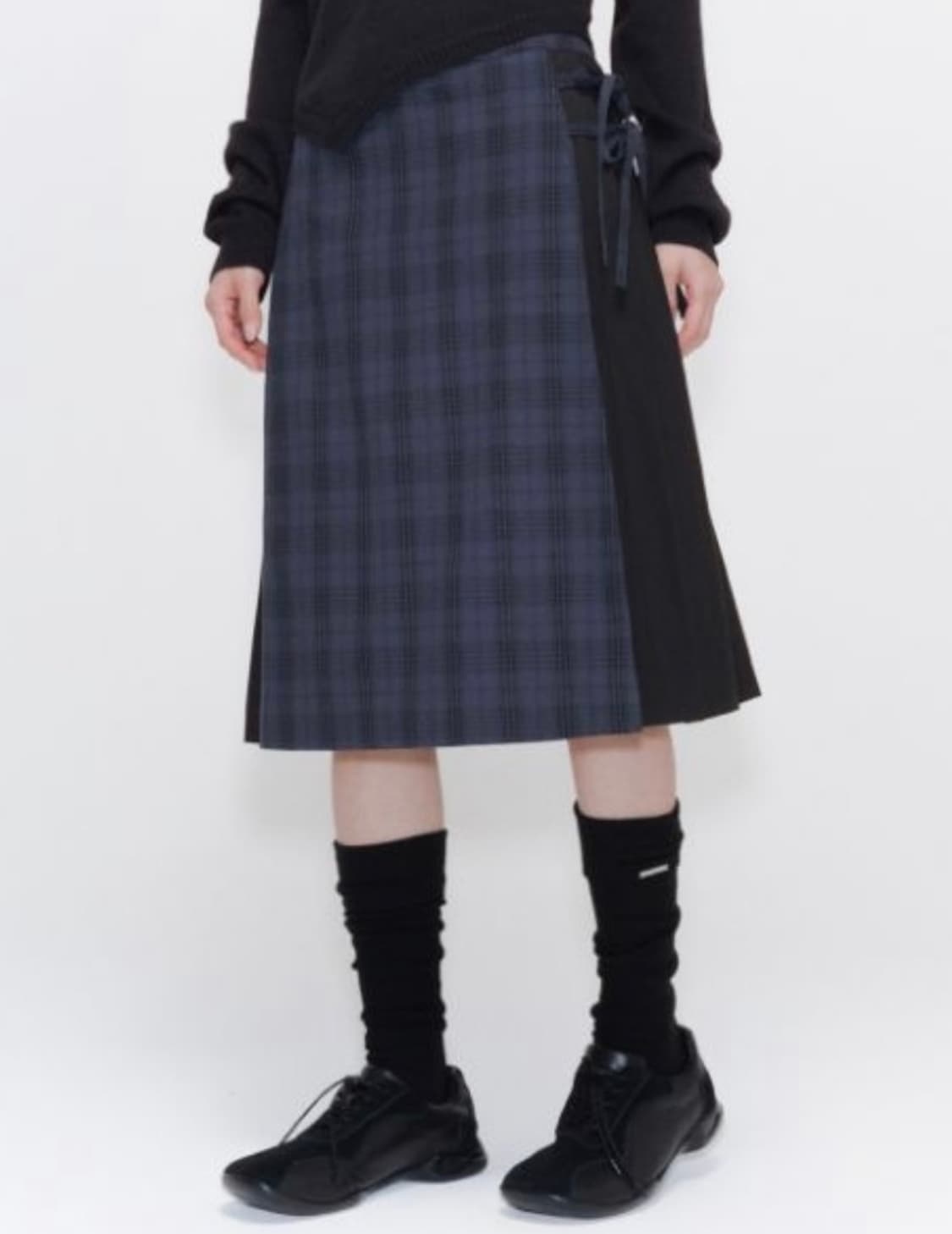 미세키서울 Side bow pleats midi skirt CHECK 상품이미지3
