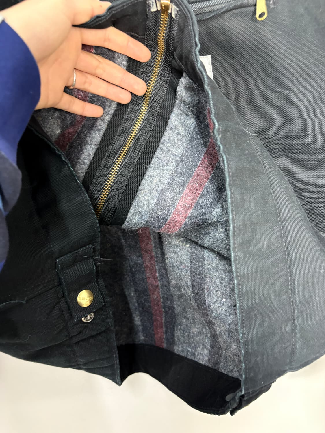 칼하트 j01 디트로이드 워크자켓 블랙 A3800 상품이미지5