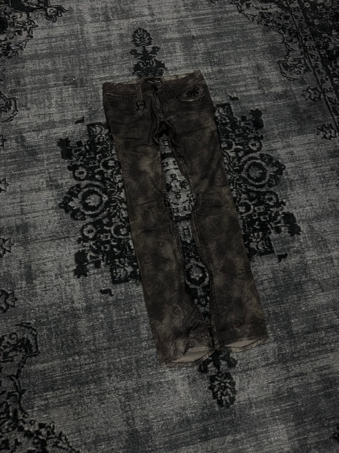 Xfrm 00s dust grey paisley vkei slim pan 상품이미지1