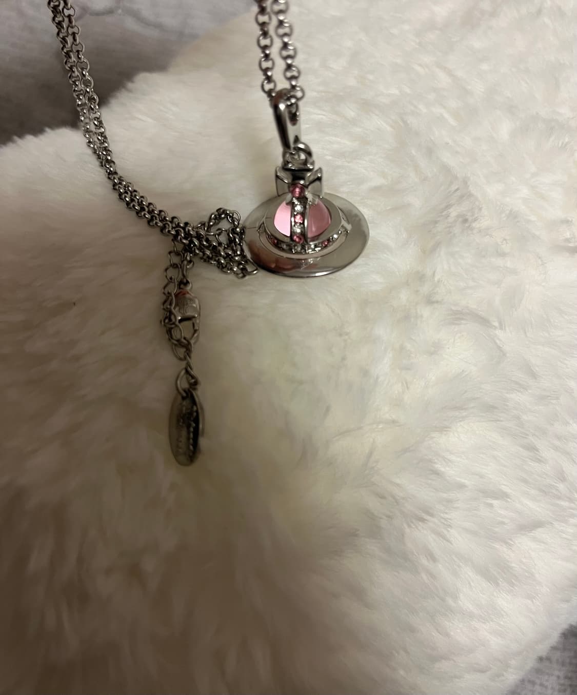 비비안웨스트우드 핑크 orb 목걸이 상품이미지1