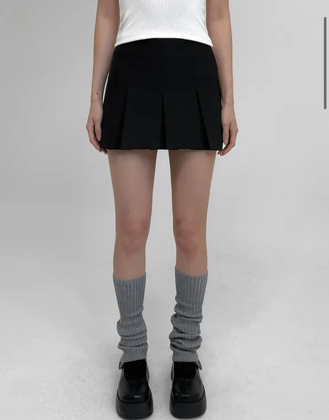 블랙업 알던 플리츠 스커트 팬츠 S 상품이미지1