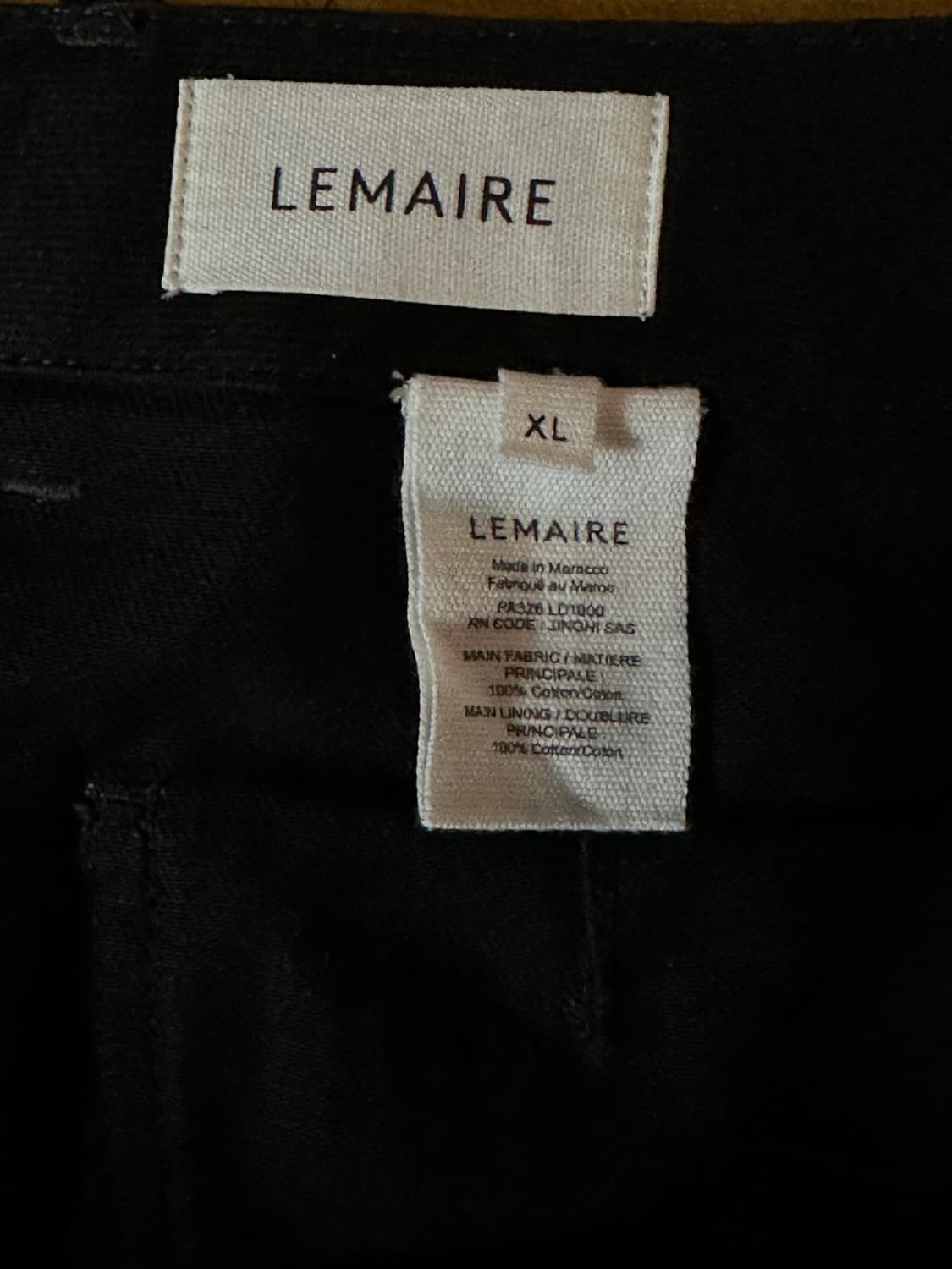 르메르 트위스트 벨트 팬츠 데님 블랙 XL 극미중고 판매 상품이미지2