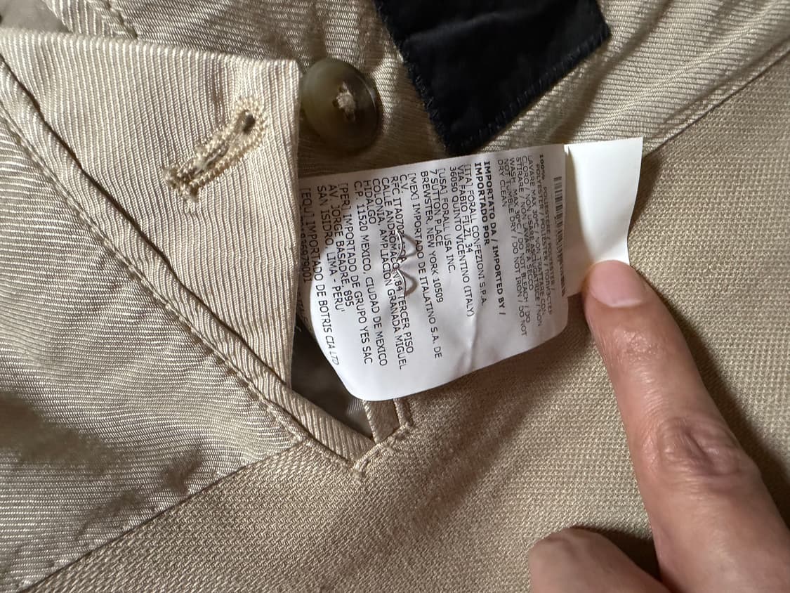 빨질레리 사파리 재킷 54 110사이즈 버튼홀 스티치 상품이미지4