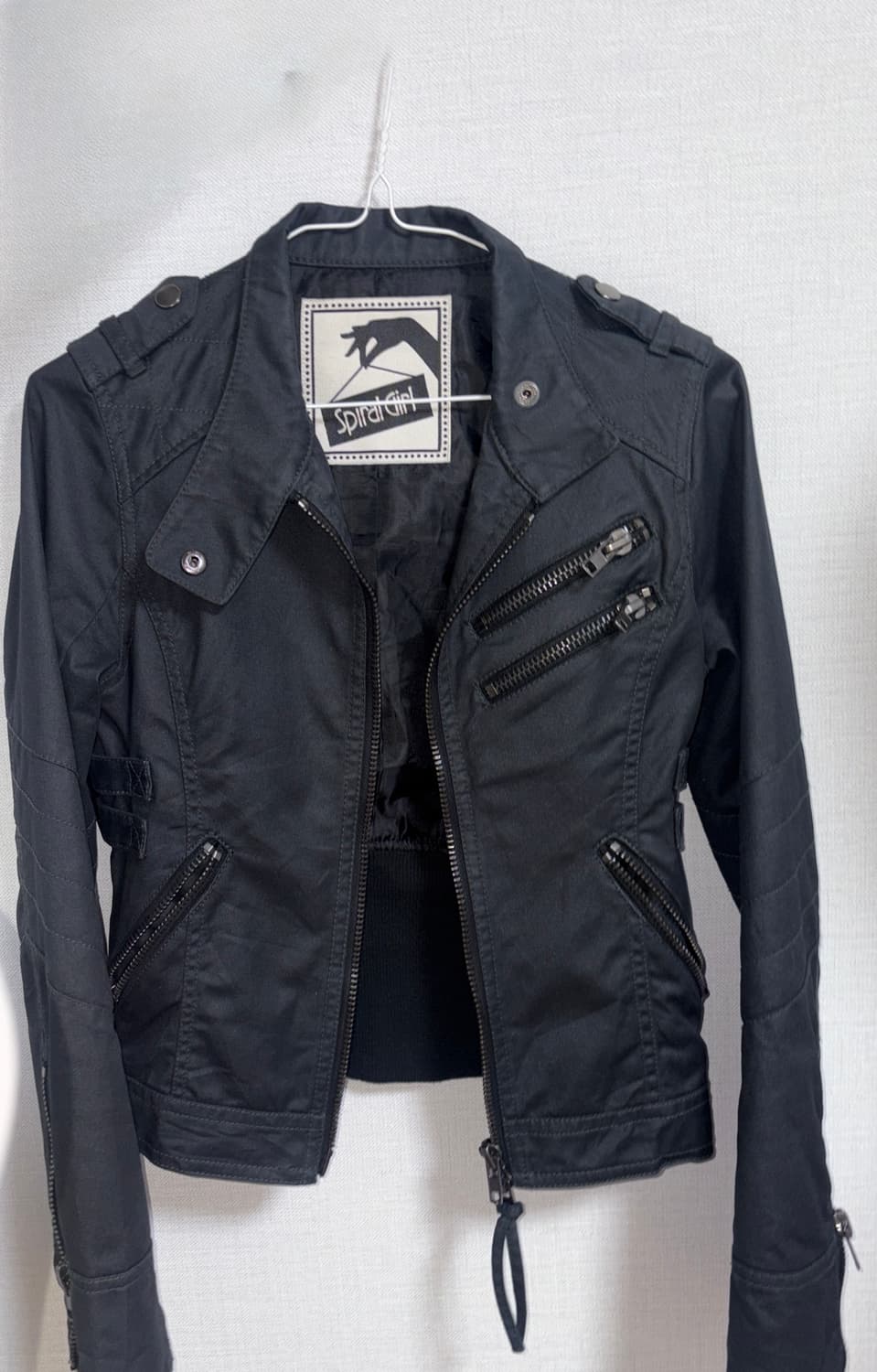 스파이럴 걸 일본 빈티지 바이커 라이더 자켓 슬림핏 착샷O 상품이미지2