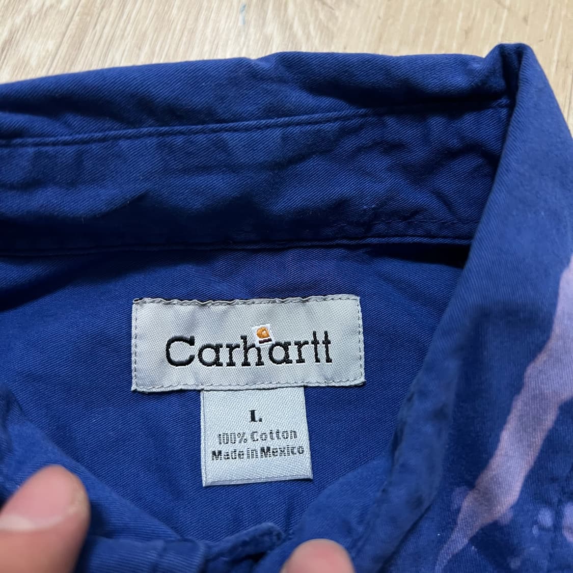 칼하트 WIP 워시드 워크 크롭 셔츠 L/100  상품이미지5