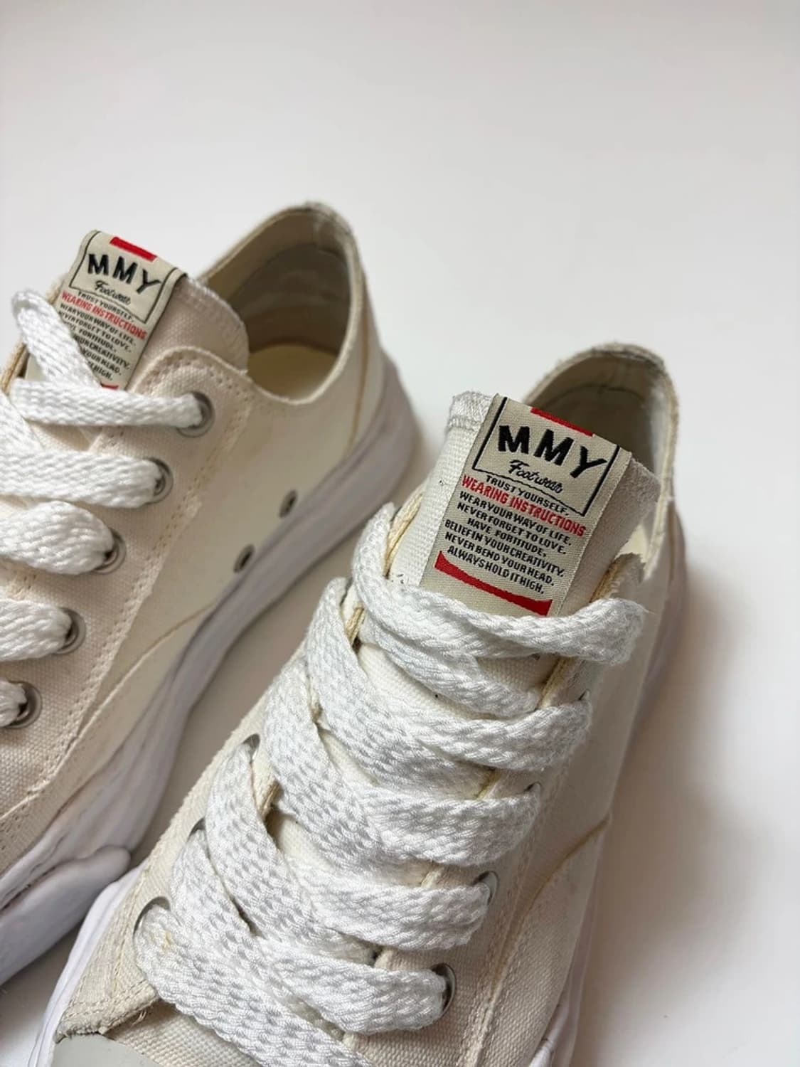 메종 미하라야스히로 행크 OG솔오버다이드 캔버스로우탑 스니커즈 Q1473 상품이미지5