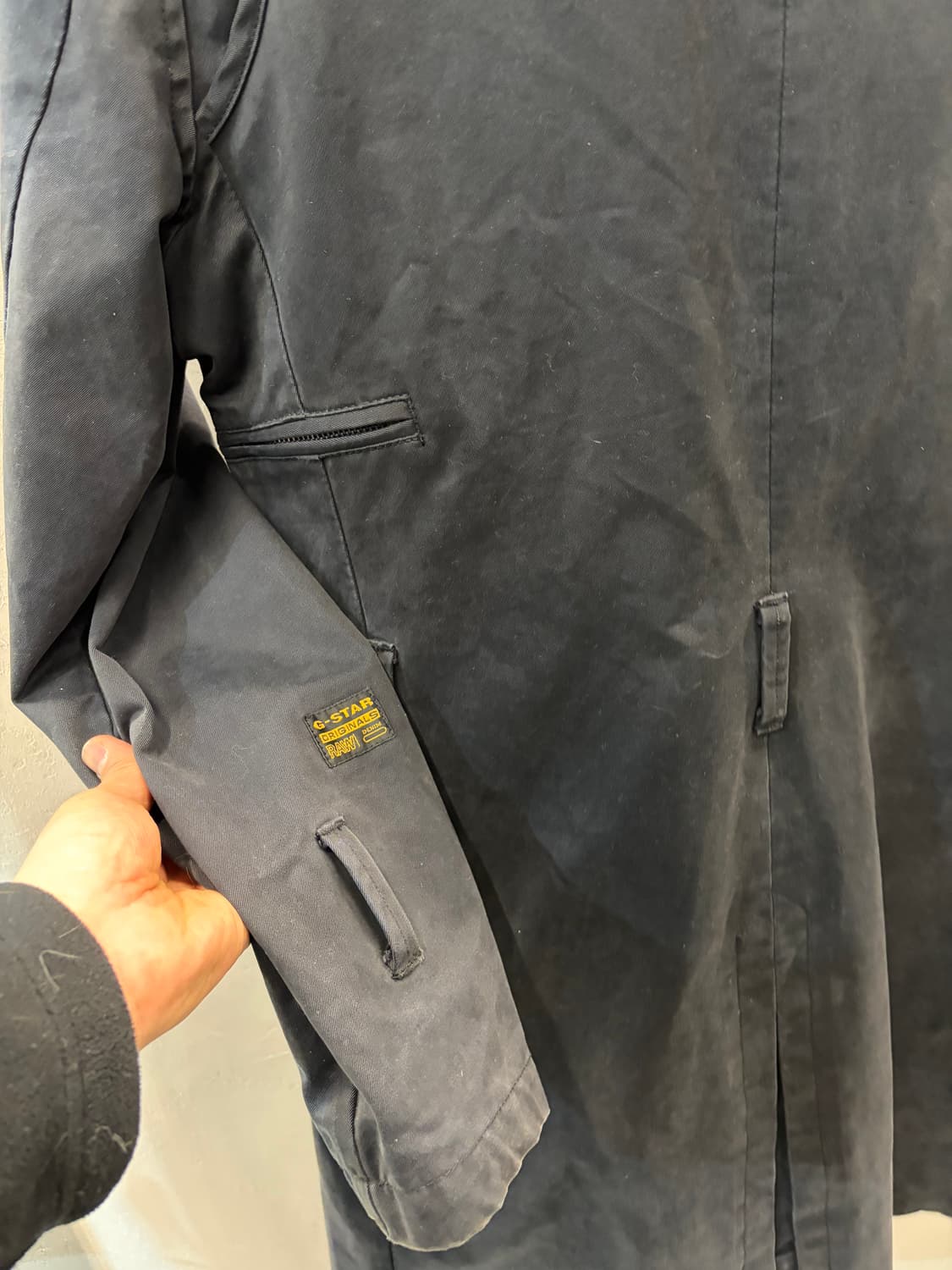 GSTAR 지스타 트렌치 코트 네이비 XL 상품이미지9