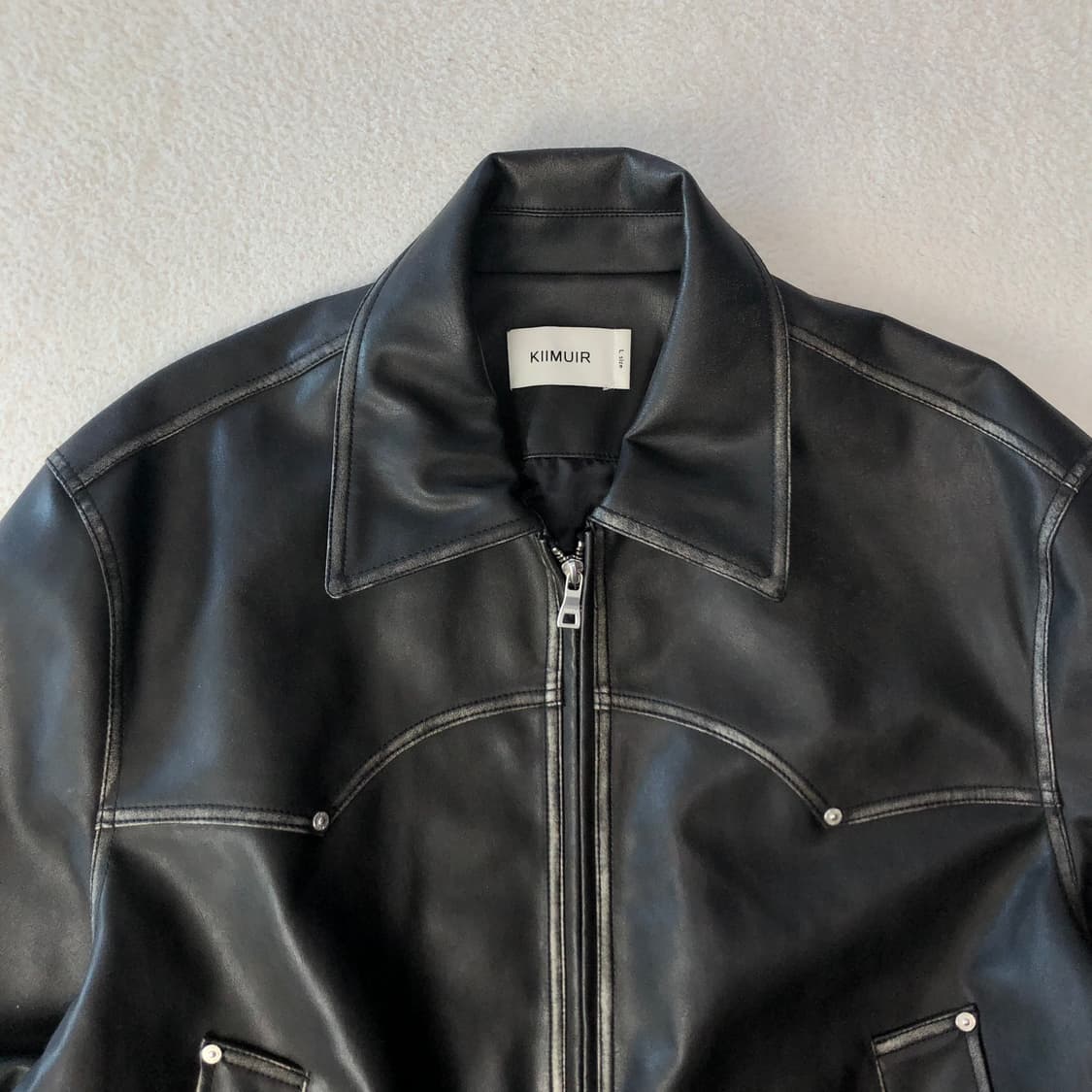 키뮤어 레더 봄버자켓 상품이미지4