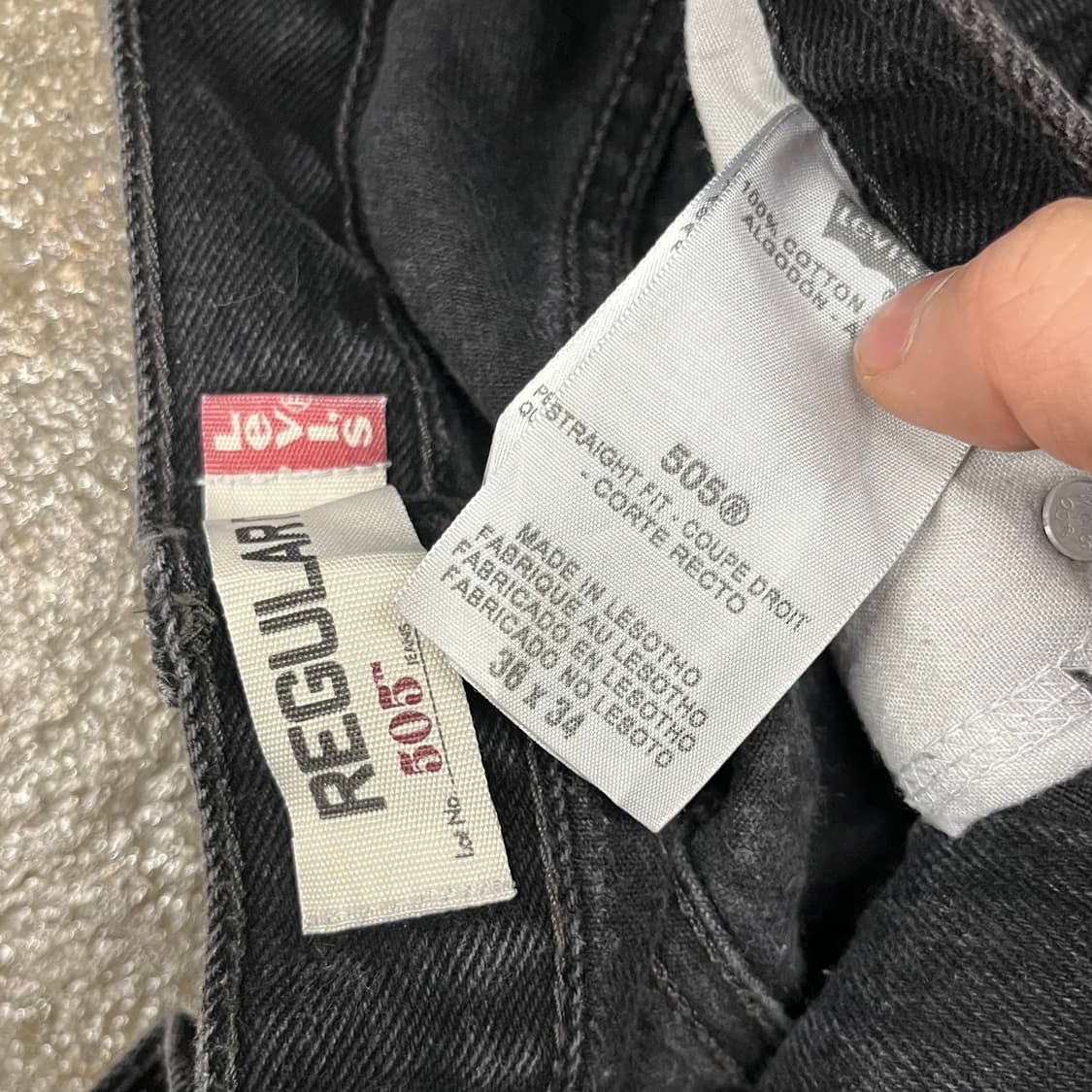 00s 리바이스505 블랙진 (35“) 상품이미지6