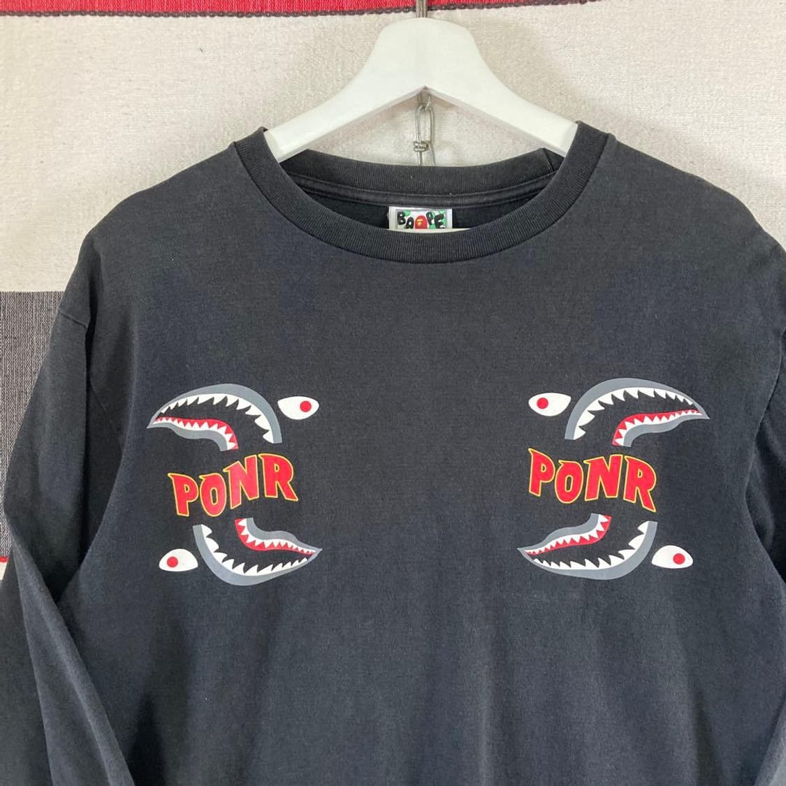 베이프 샤크 PONR 롱슬리브 티셔츠 상품이미지5