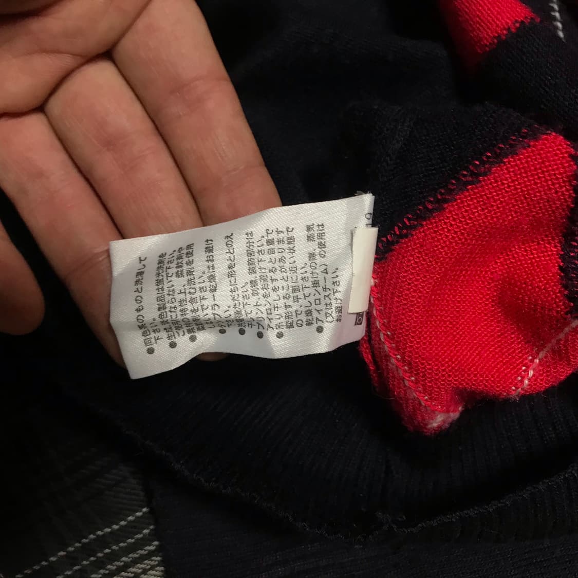 레어 00s 나이키 골프 일본판 아가일 스우시 니트 상품이미지3