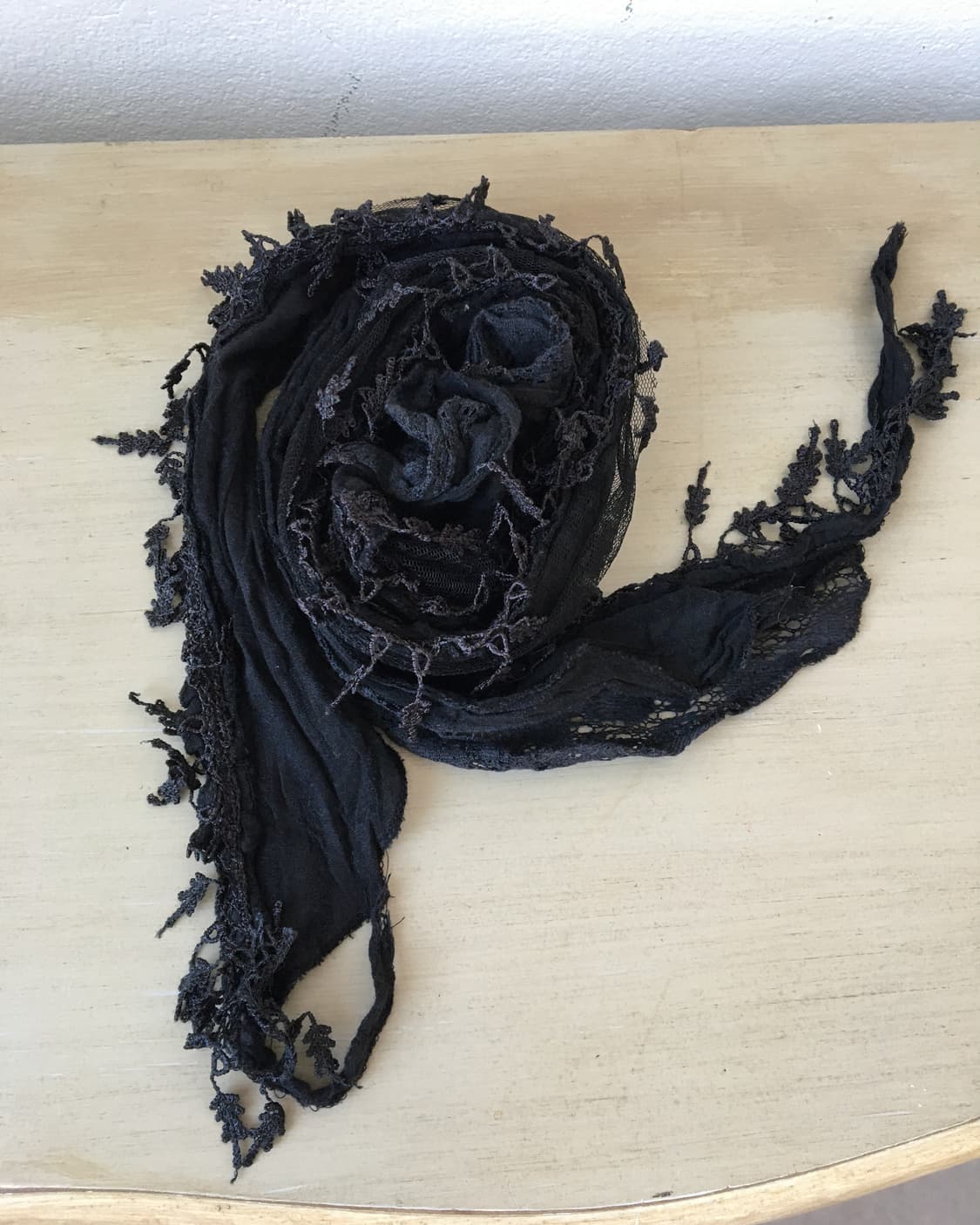 lace t rimming crochet scarf 상품이미지1
