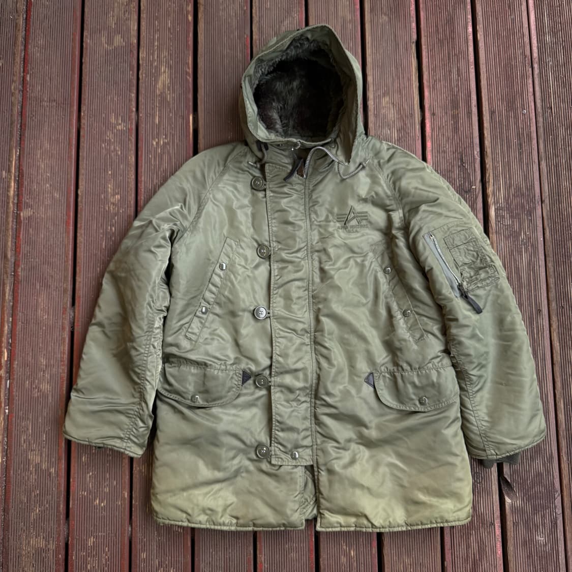 알파인더스트리 N-3B 패딩 자켓 카키 상품이미지1