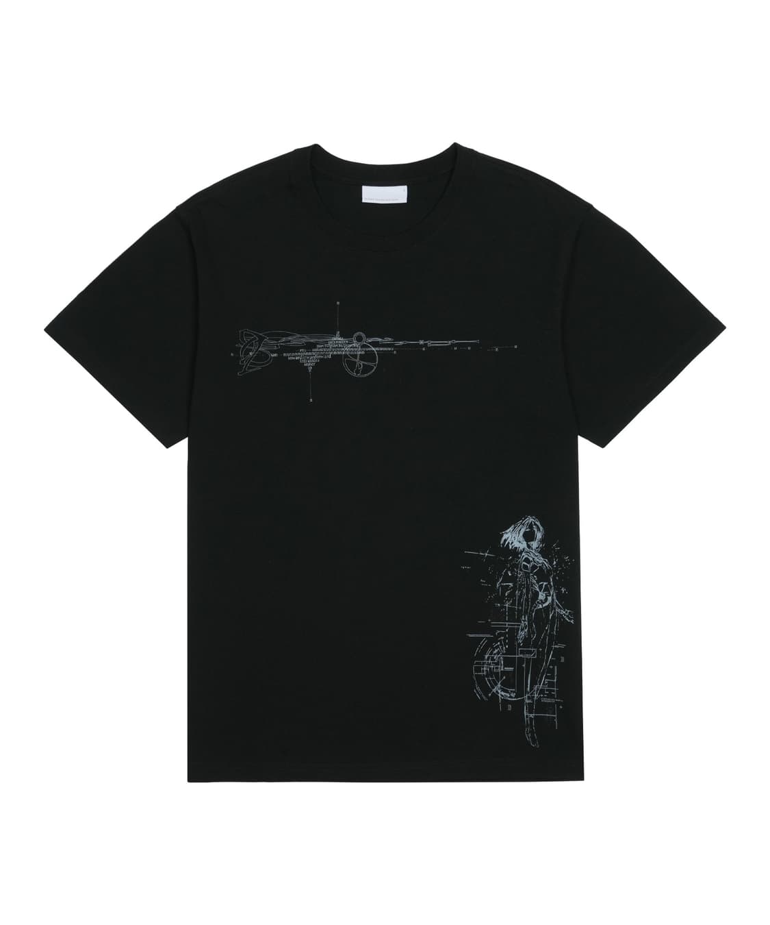 (4 5) 산산기어 레조니언 티셔츠 블랙 상품이미지1