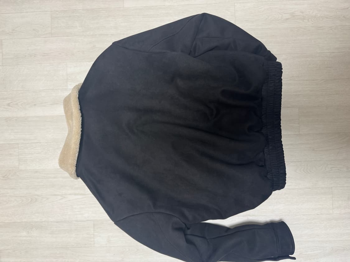 언더오프 무스탕 점퍼 자켓 블랙 상품이미지2