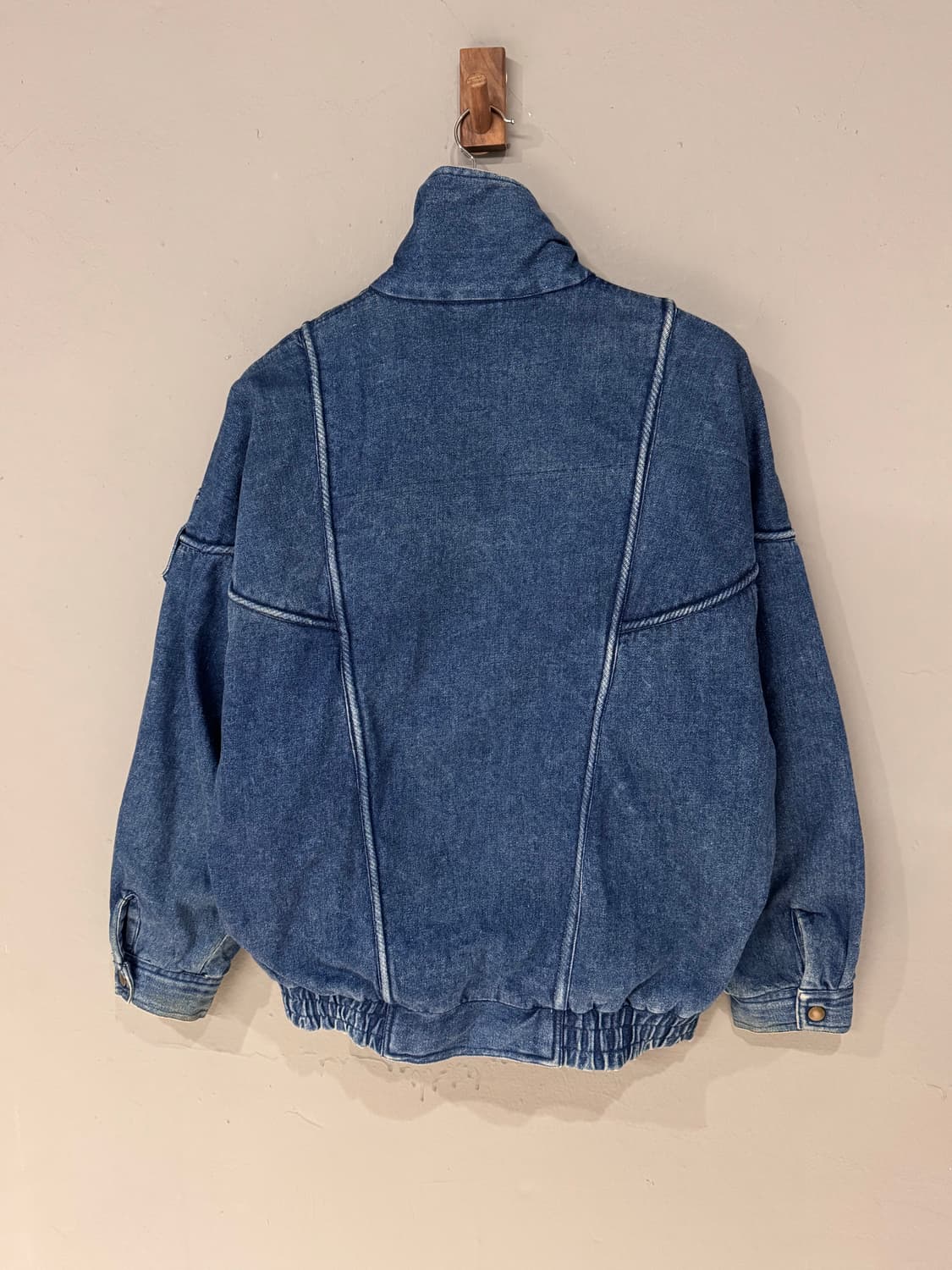 No Structure 디테일 하이넥 데님 봄버자켓  상품이미지3