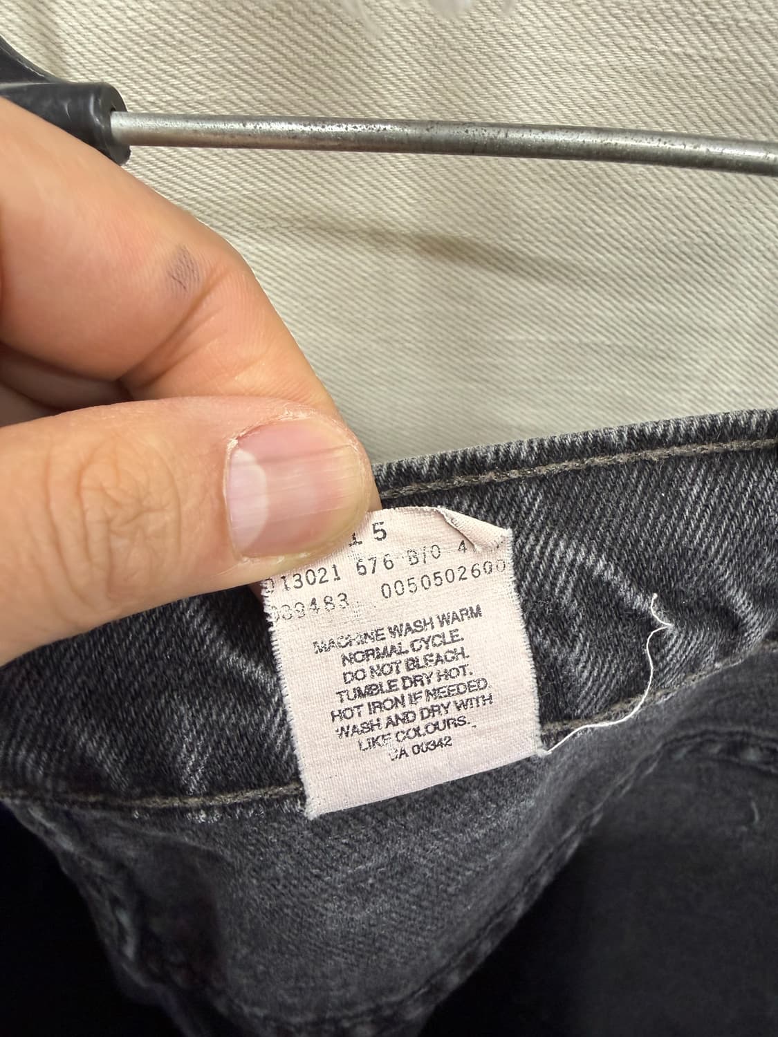 90’s 리바이스 블랙 505 팝니다. 상품이미지6