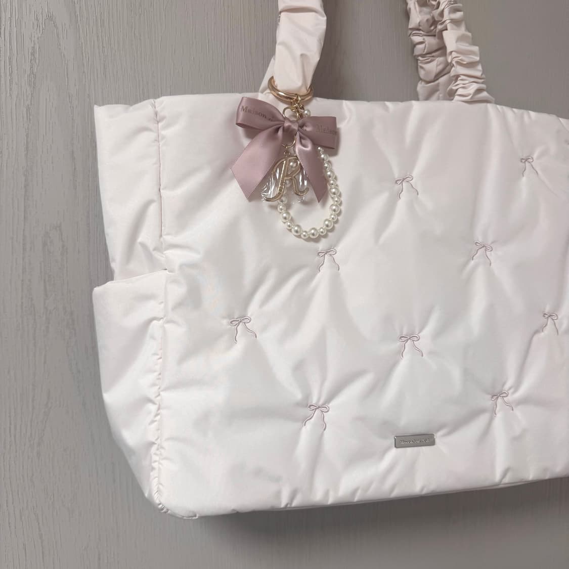 메종드플뢰르 리본 패딩백 상품이미지2
