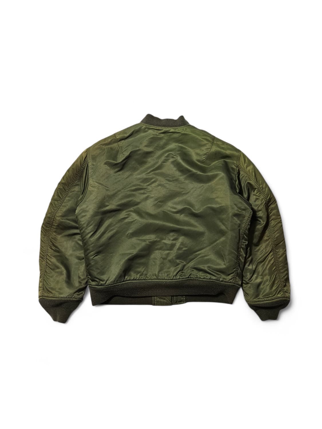 1990's 미공군 Ma-1 플라이트 자켓 항공점퍼 L 하드페이딩 상품이미지4