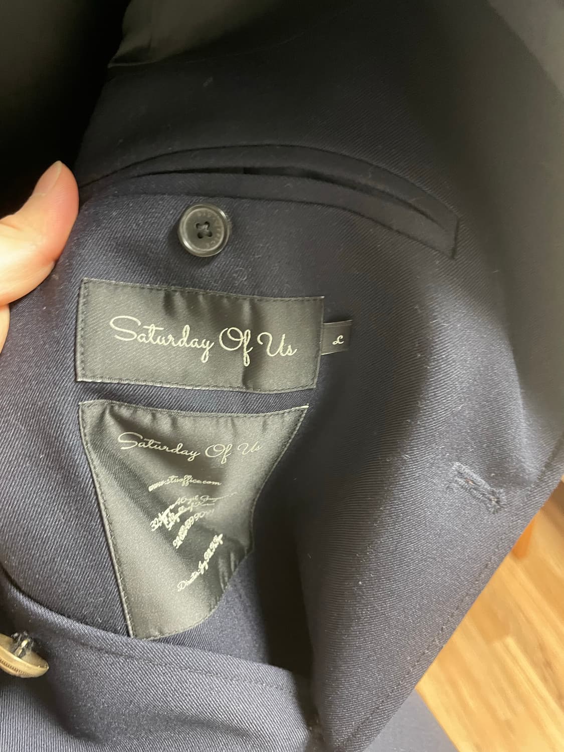 stu 24ss 스티치 블레이저 네이비 L 상품이미지5