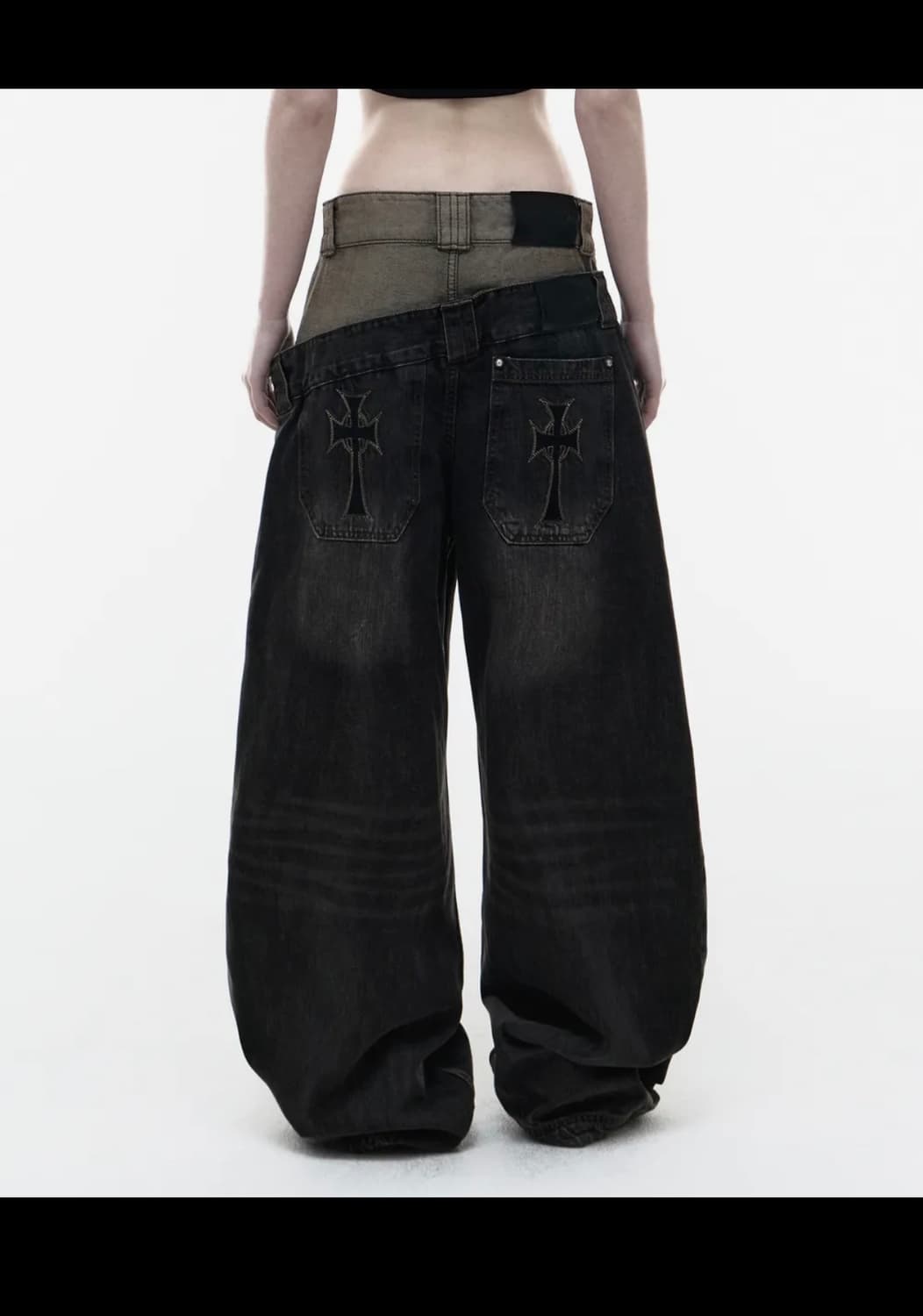 오퍼스0012 DUAL OBLIQUE DENIM PANTS 상품이미지2