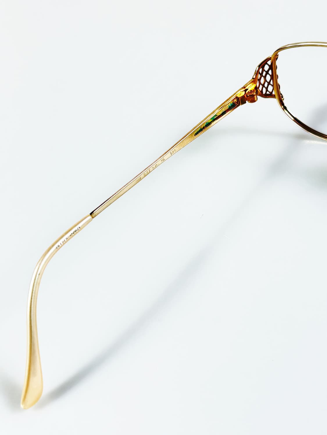 90s P.S.C.FASHION 골드 메탈 스퀘어 슬림 빈티지 안경 상품이미지7