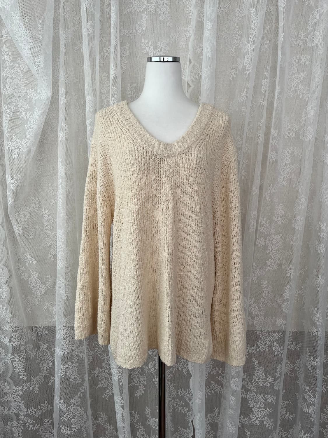 S) 아르켓 오버핏 코튼 니트 아이보리 상품이미지1