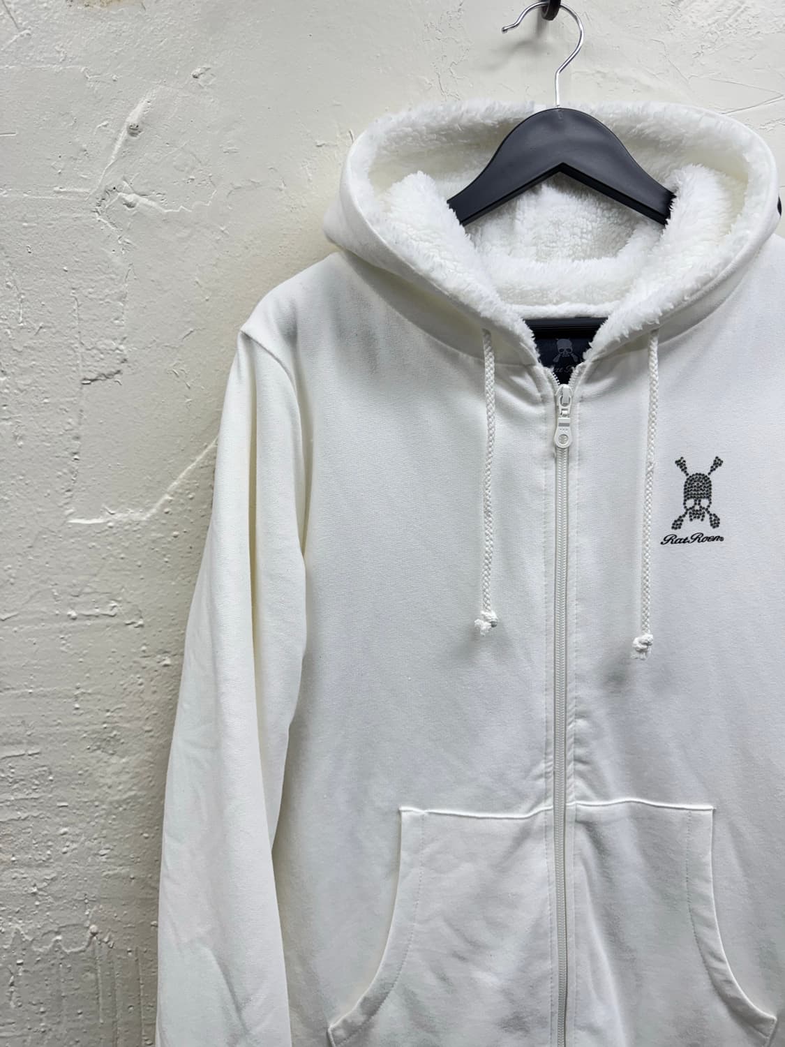 Roen 00s swarovski skull fur hood 상품이미지4