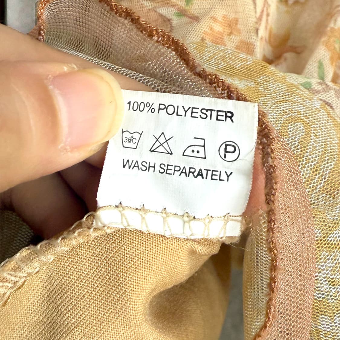 초원 앤티크 패치 쉬폰 스커트 상품이미지4