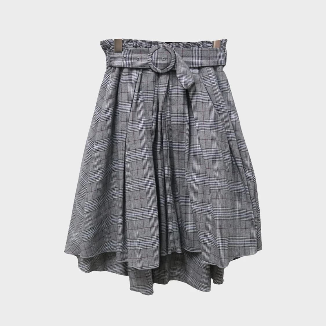 칩 클립 체크 언발 밴딩 스커트 62443 상품이미지1