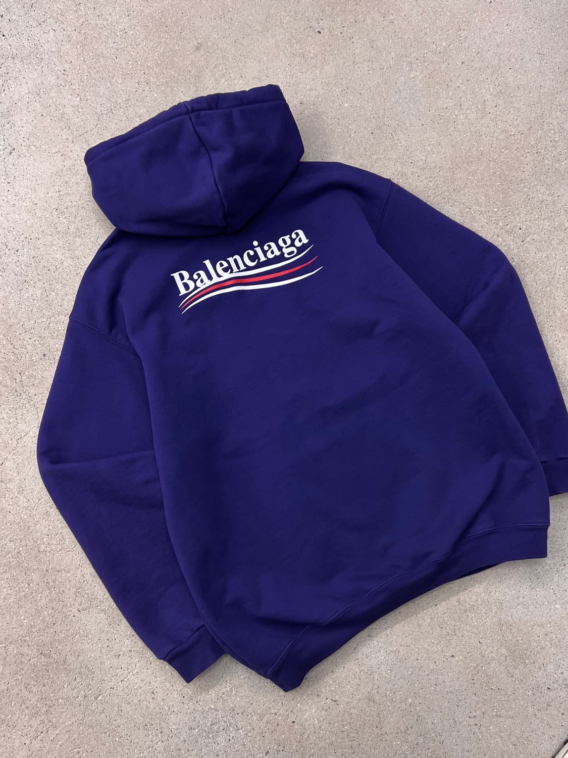 발렌시아가 웨이브로고 후드 티셔츠 상품이미지2