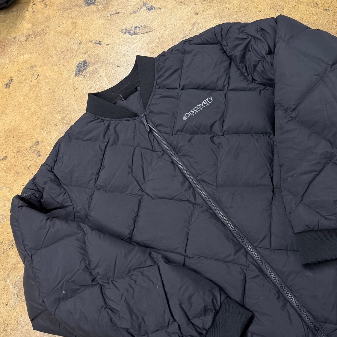 [정품/110] 디스커버리 블랙 숏패딩 점퍼 경량패딩 b15 상품이미지1