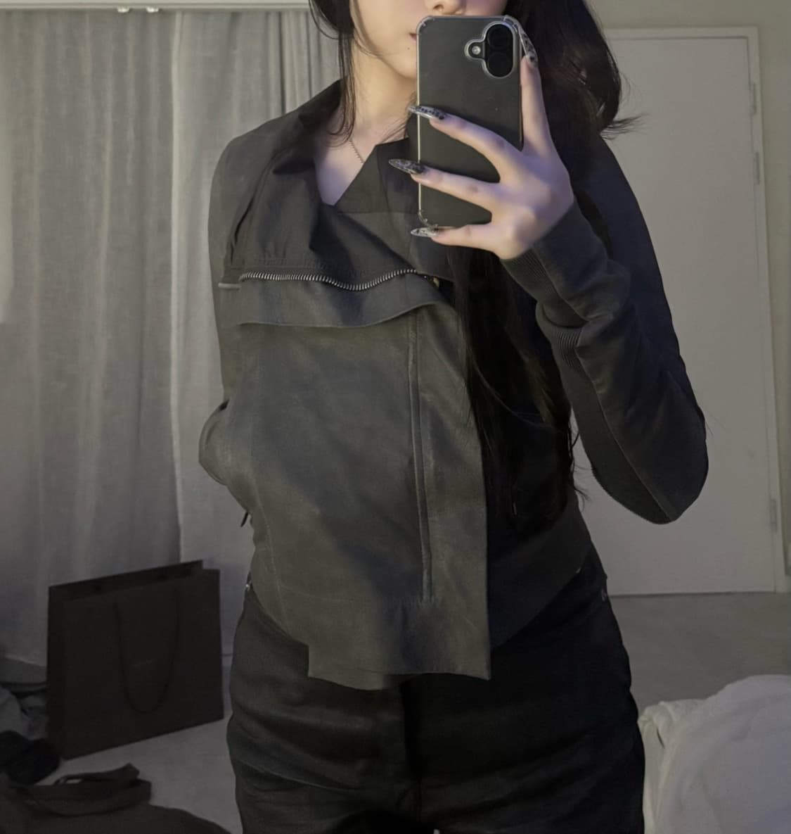 릭오웬스 레더자켓 40 상품이미지1