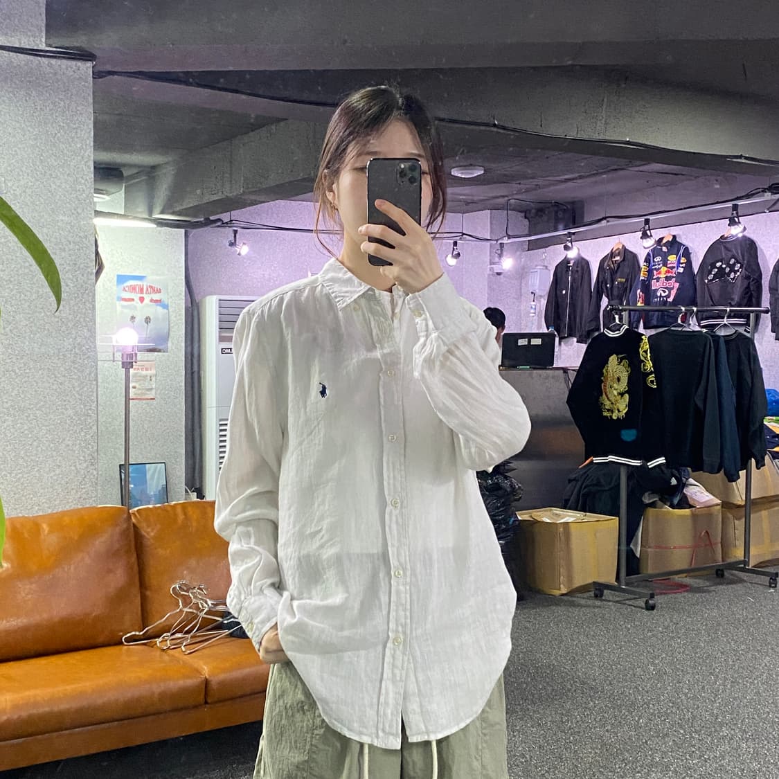 폴로 랄프로렌 커스텀핏 린넨 셔츠 B1338 상품이미지1