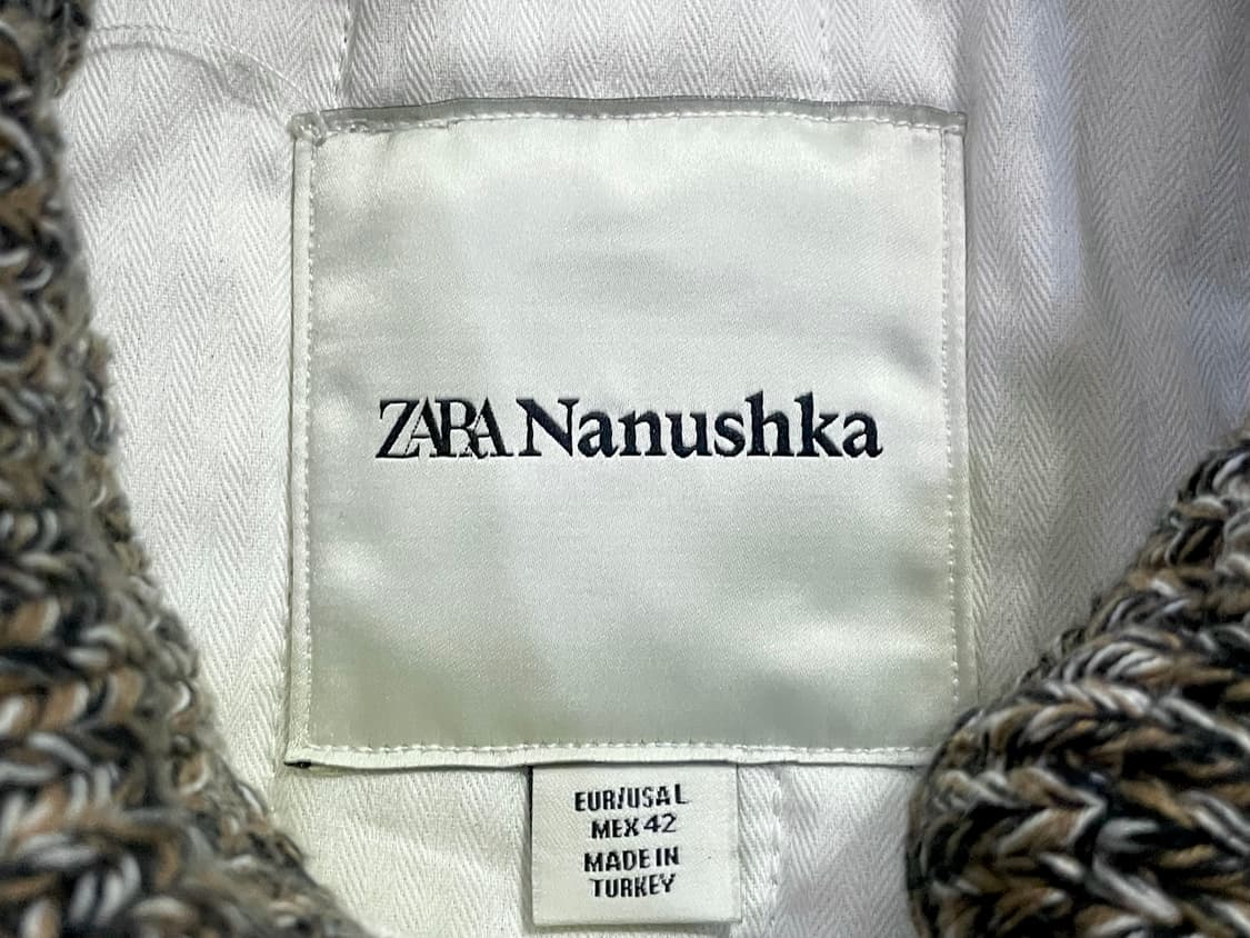[L] 자라 x 나누시카 데님 자켓 닷 칼라 블루 Nanushka 상품이미지4
