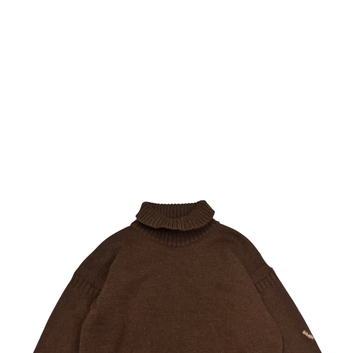 건지울른스 브라운 터틀넥 피셔맨 스웨터 상품이미지2