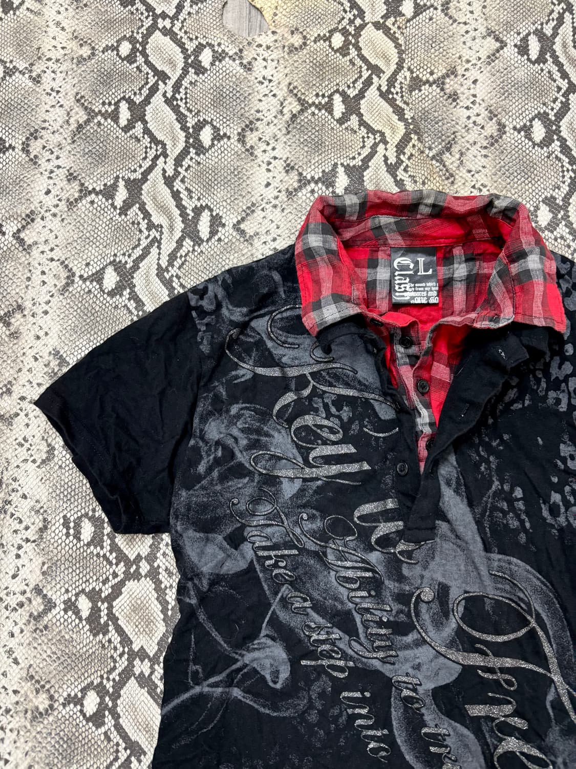 “Clash” 00’s Design Check Layered Leopar 상품이미지3