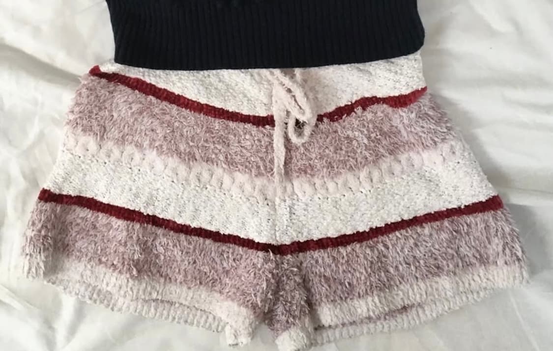 vintage red knit shorts 상품이미지1