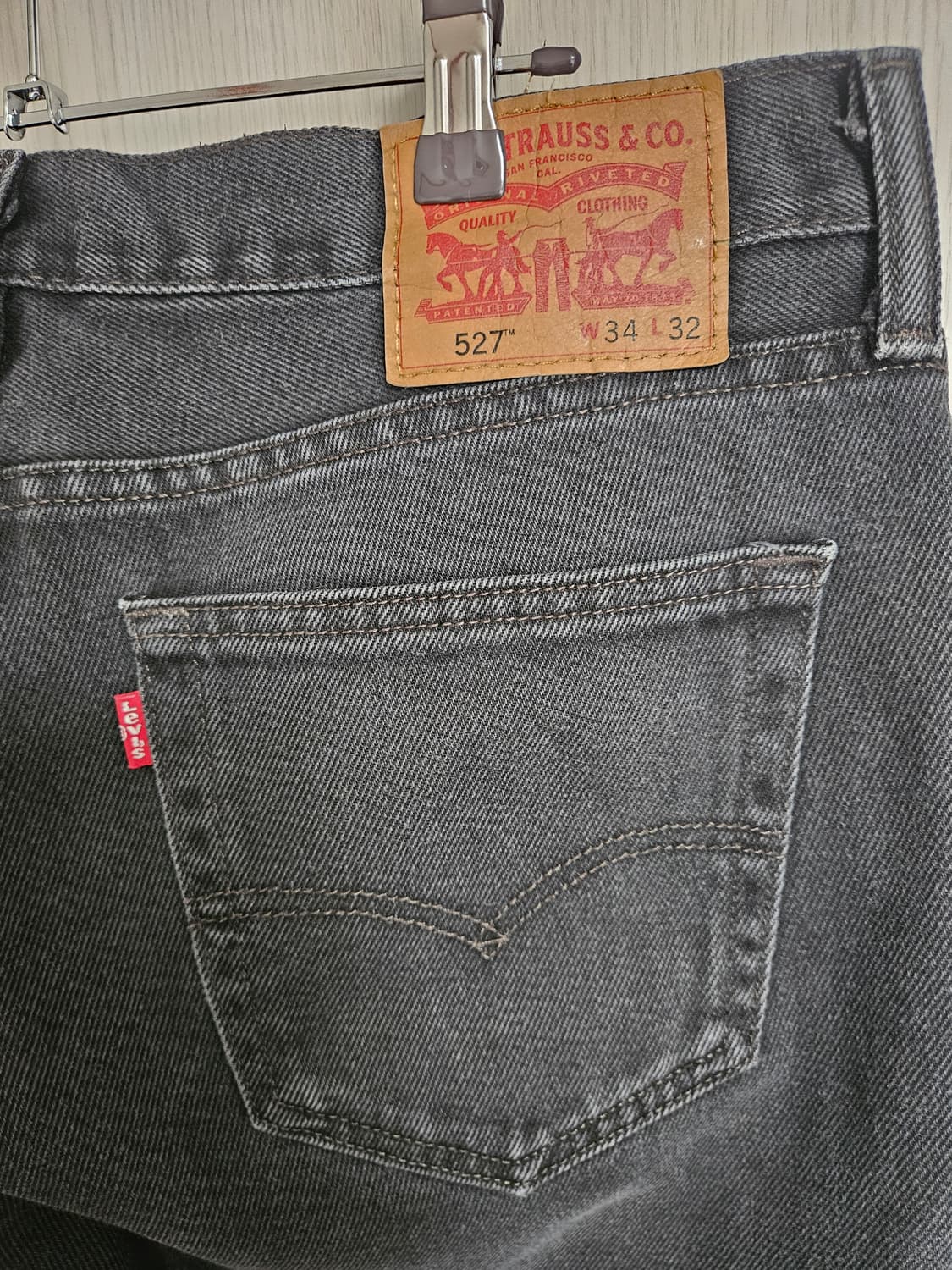Levis 527 34x32 리바이스 부츠컷 블랙진 상품이미지3