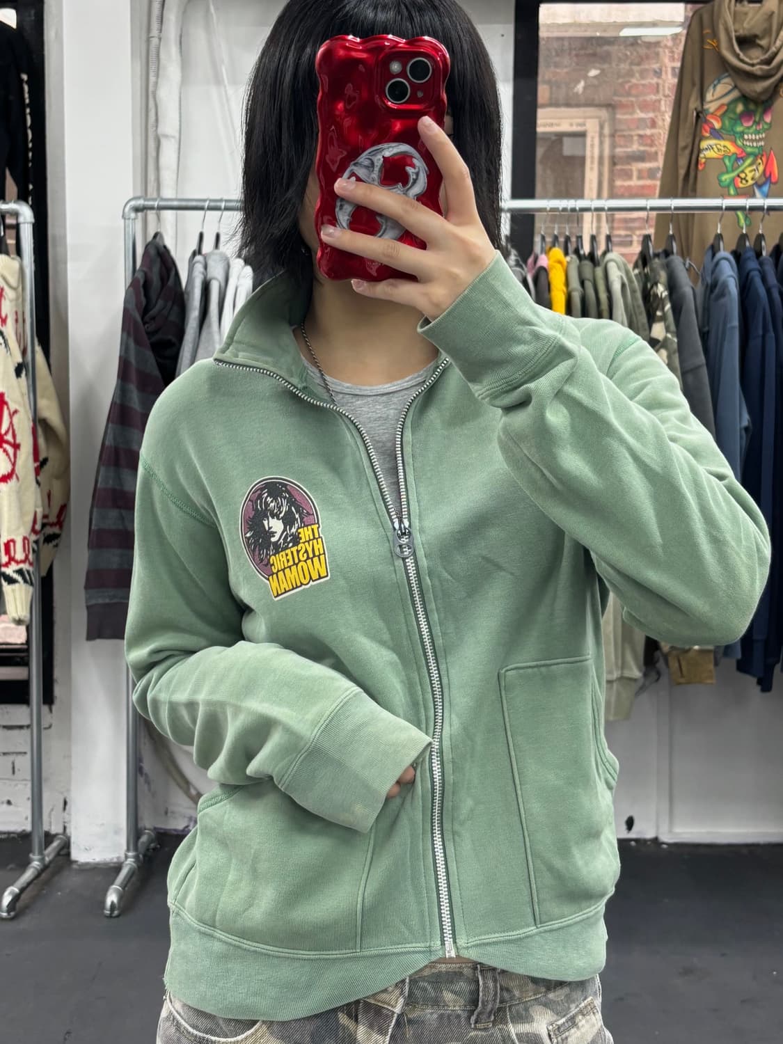 히스테릭 글래머 히스걸 그린 집업 상품이미지6